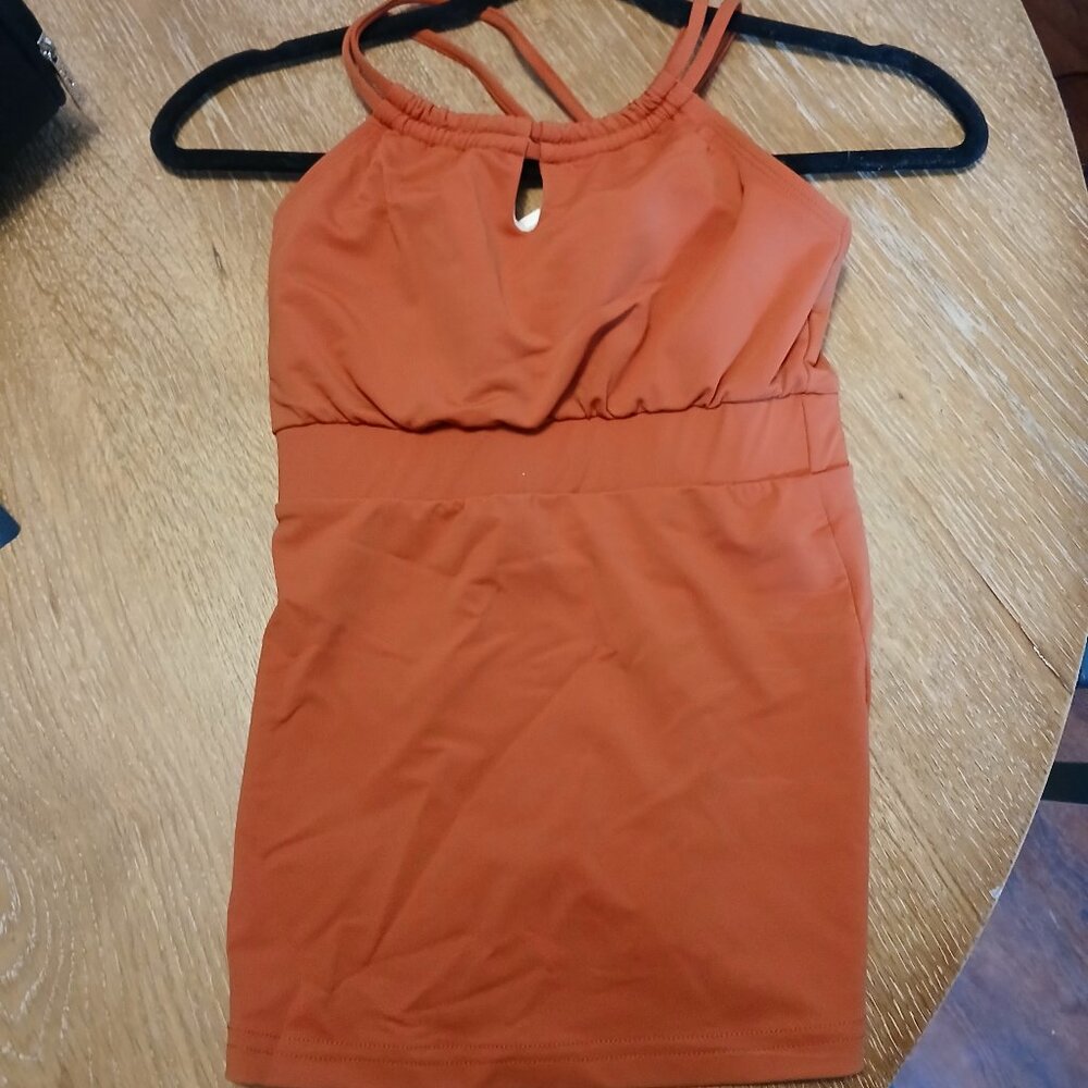 Lime Ricki Rust swim tank top